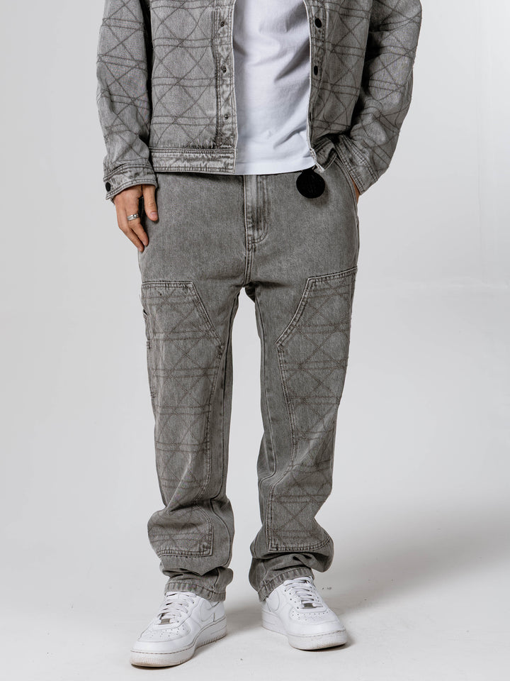 Potenza Grey Straight Fit Jean