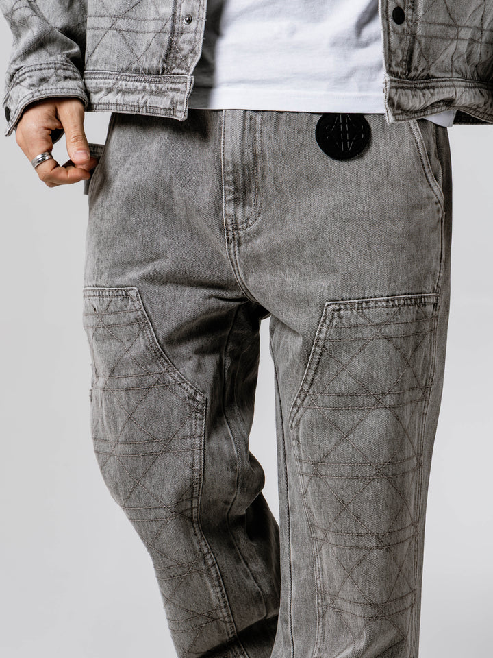 Potenza Grey Straight Fit Jean