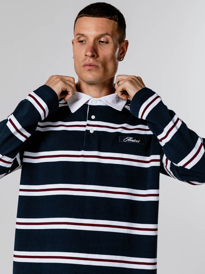 Benevito Navy Striped Longlseeve T Shirt