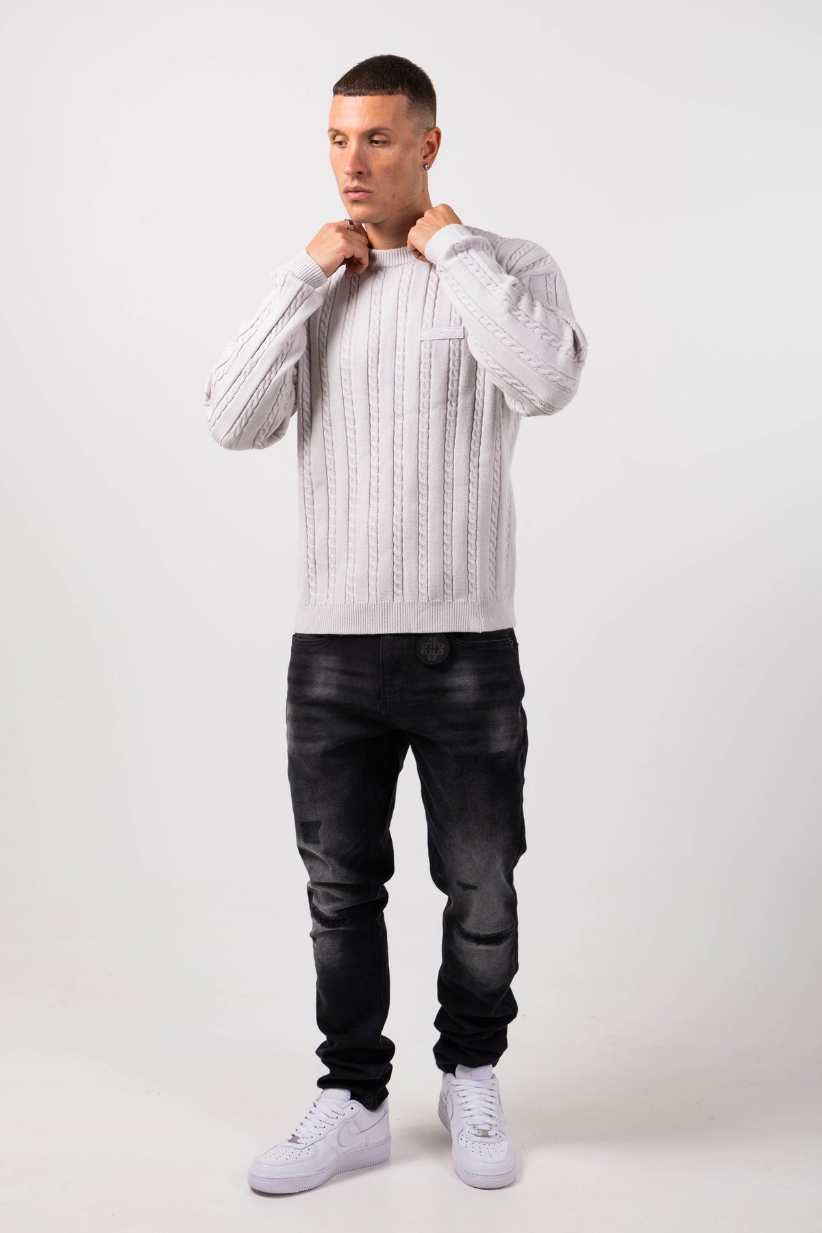 Arezzo Cream Logo Knitwear