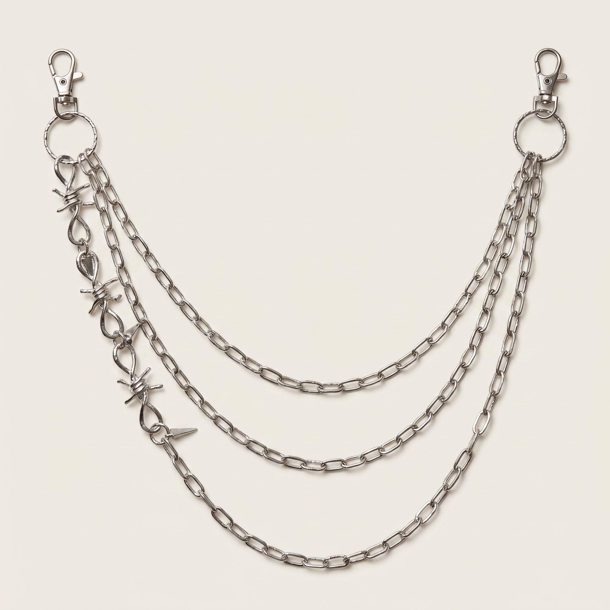 Layered Silver Point Necklace