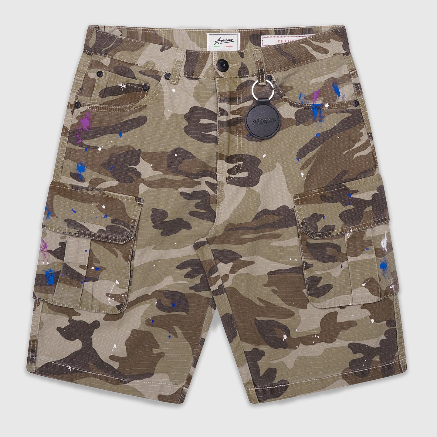 Shorts de camouflage beige Flavio