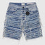 Shorts en denim bleu effiloché Sassari